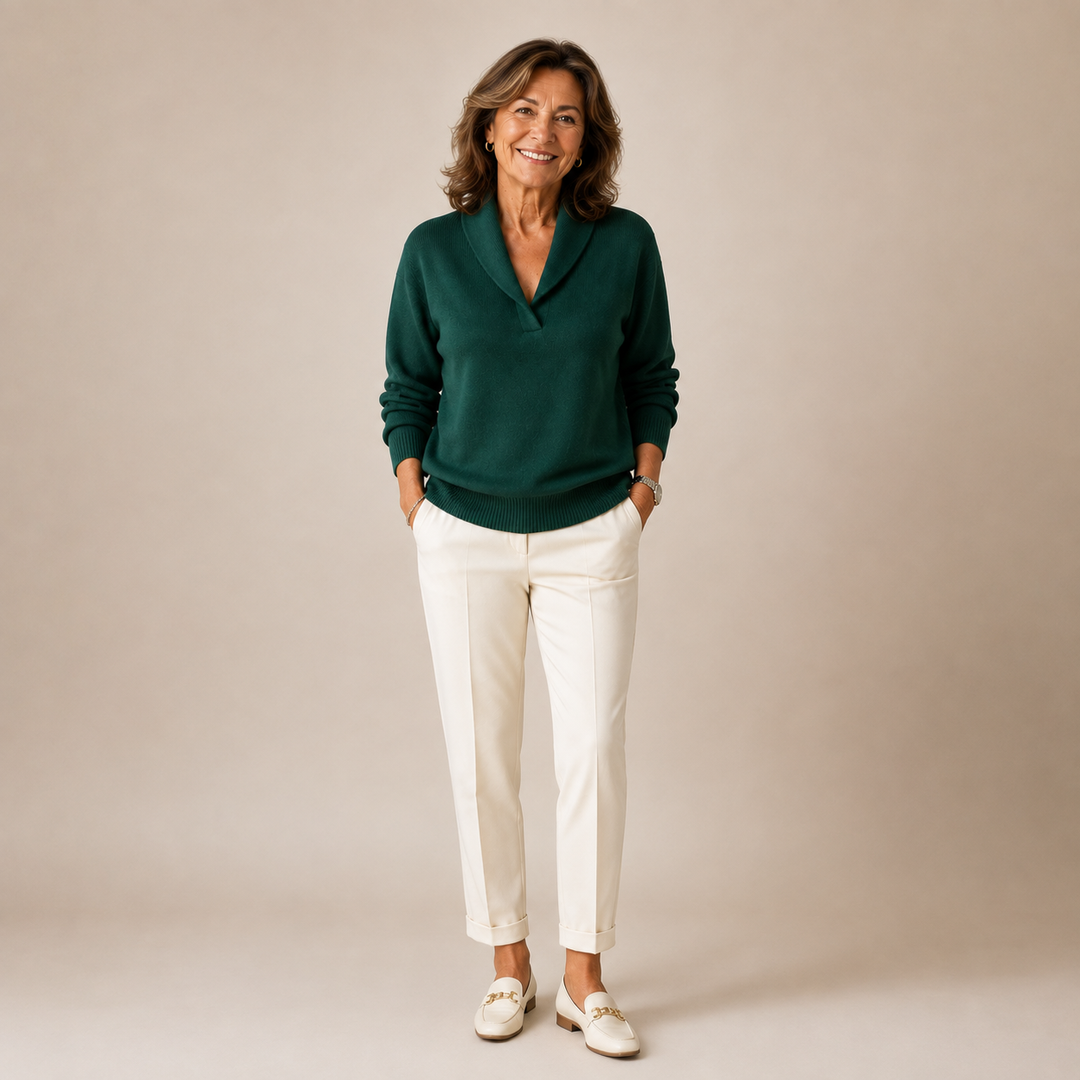 Avelette - Long Sleeve V-Neck Sweater