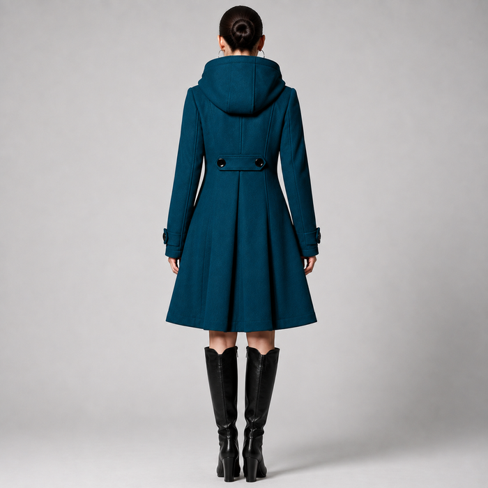 Maveosys - Double Breasted Hooded Coat