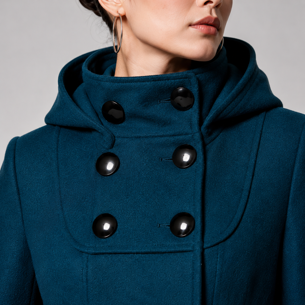 Maveosys - Double Breasted Hooded Coat
