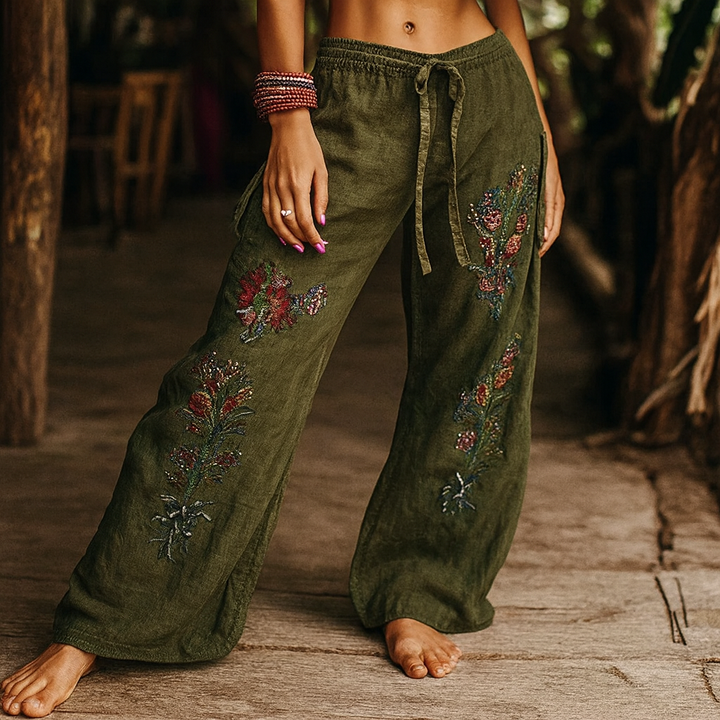Gladys - Comfortable Bohemian Yoga Pants