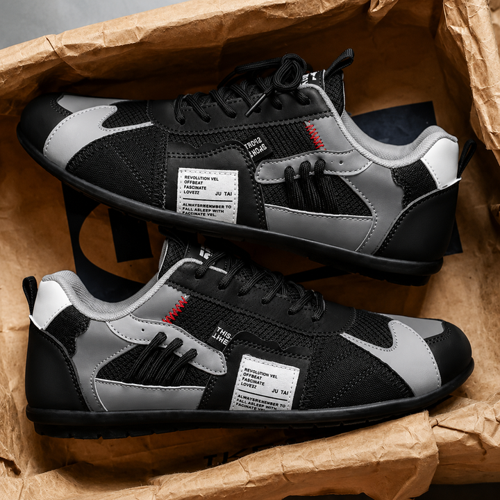 Reinders - Patchwork Lace-Up Sneakers