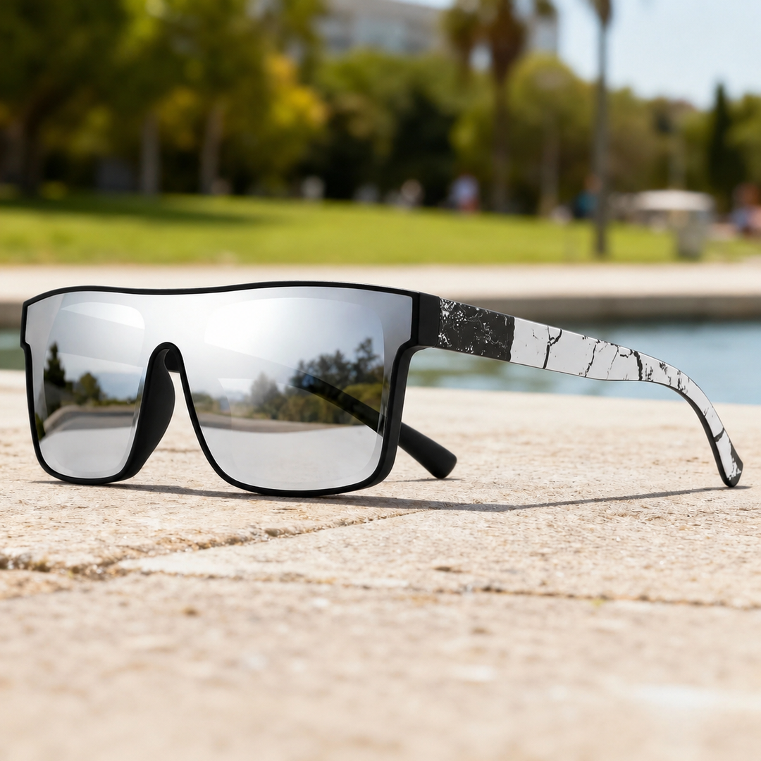 Ivy - Mirrored Sunglasses With Pattern Arms