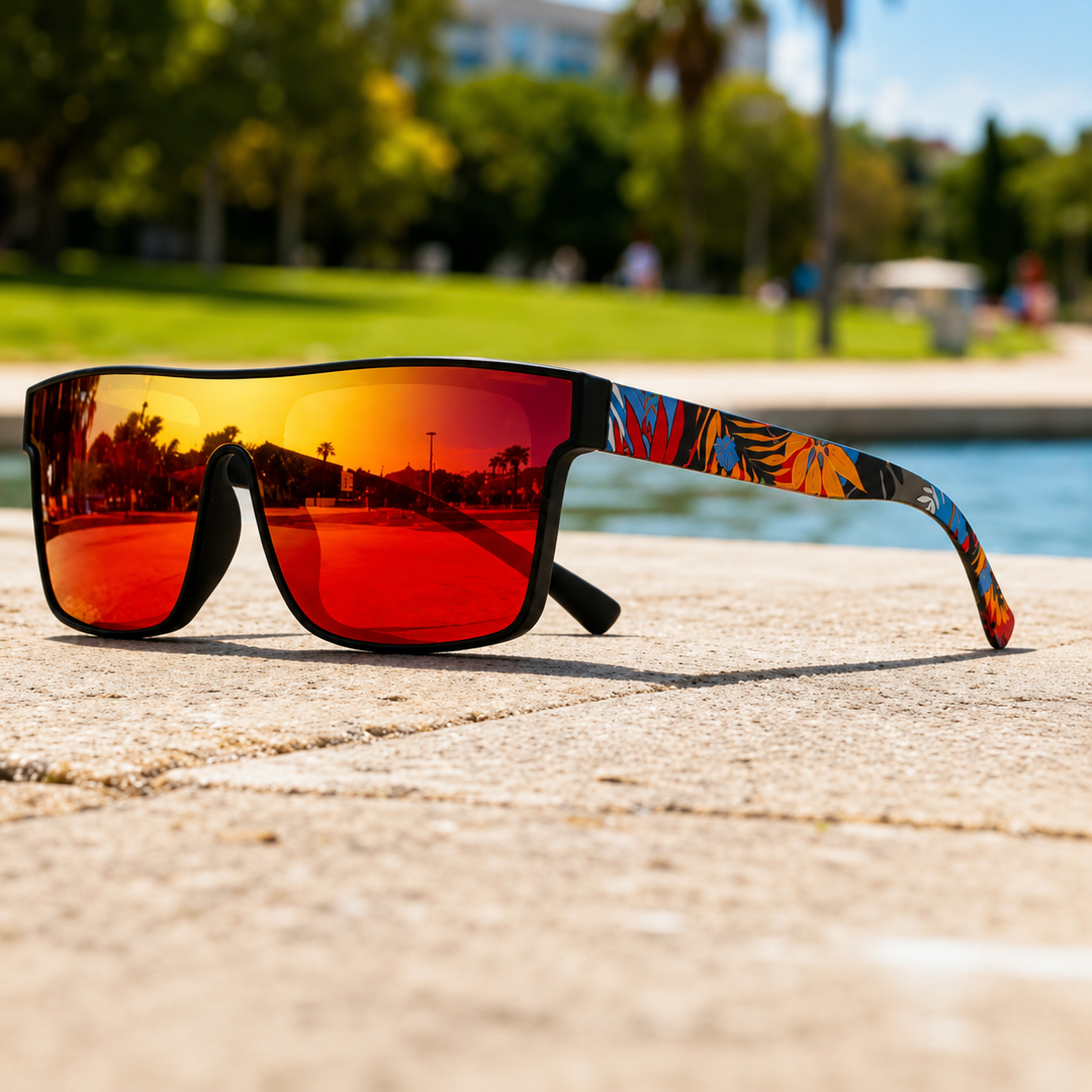 Ivy - Mirrored Sunglasses With Pattern Arms
