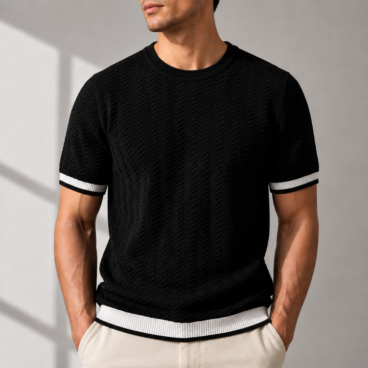 Reagan - Textured Short Sleeve Knit Pullover