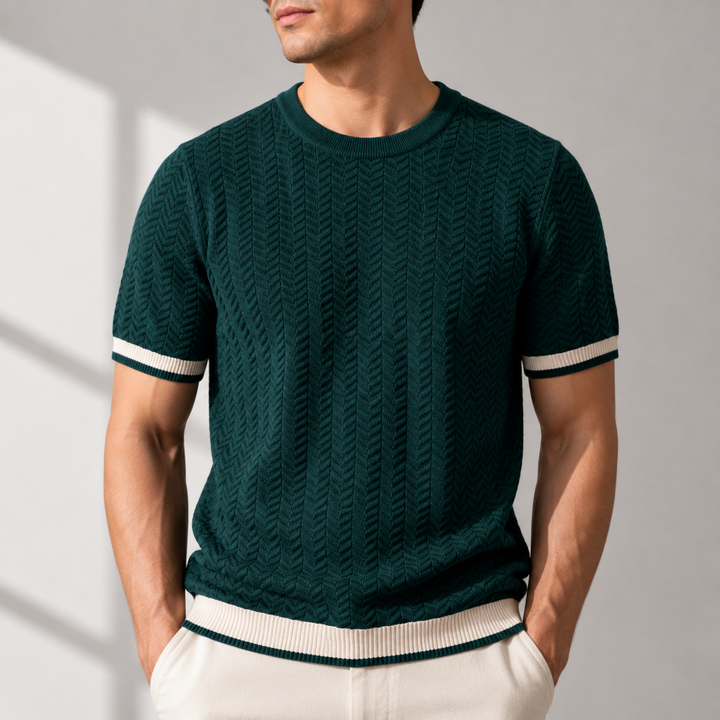Reagan - Textured Short Sleeve Knit Pullover
