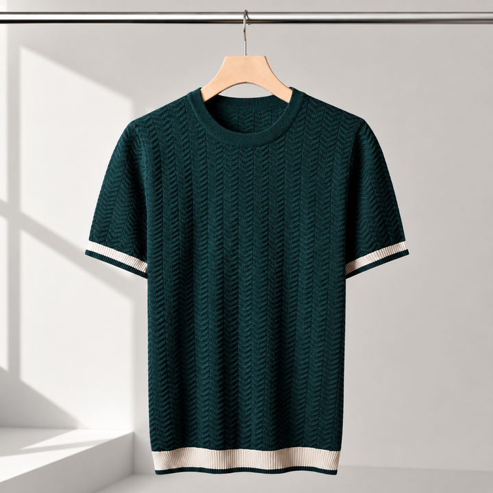 Reagan - Textured Short Sleeve Knit Pullover