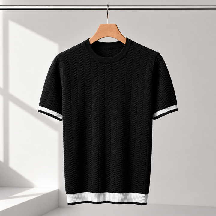 Reagan - Textured Short Sleeve Knit Pullover