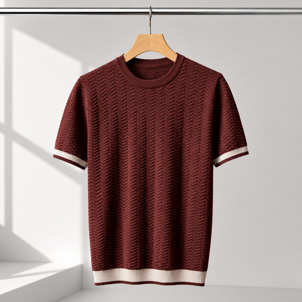 Reagan - Textured Short Sleeve Knit Pullover