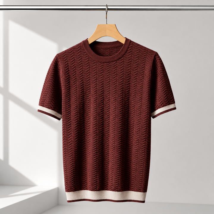 Reagan - Textured Short Sleeve Knit Pullover