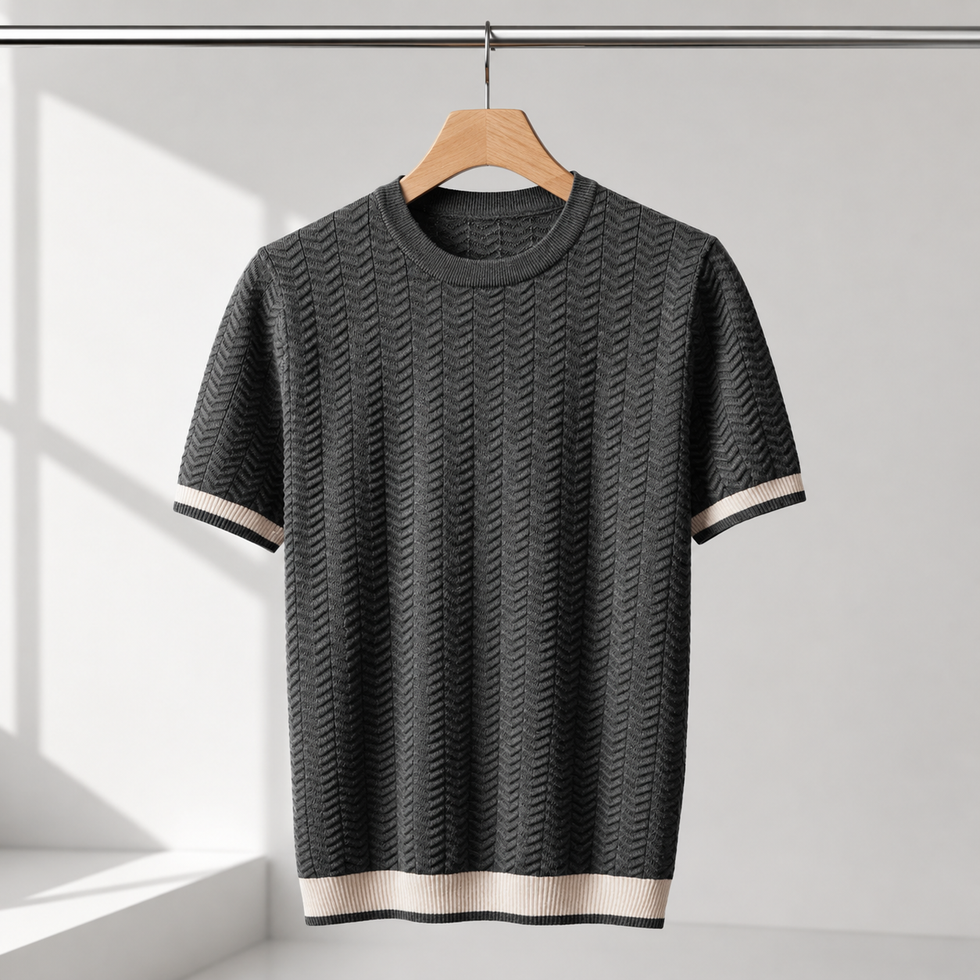 Reagan - Textured Short Sleeve Knit Pullover