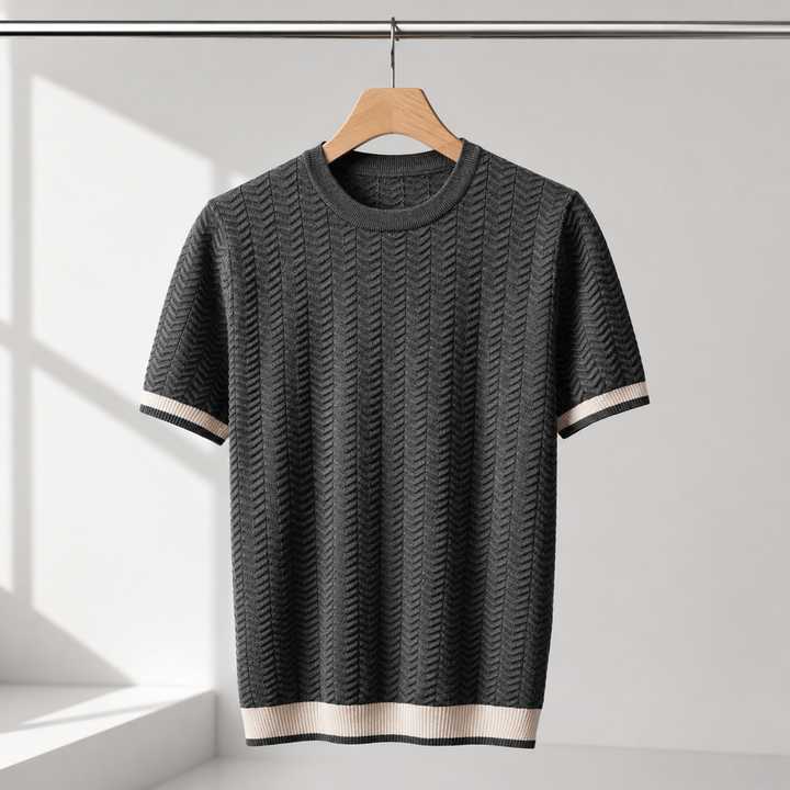 Reagan - Textured Short Sleeve Knit Pullover