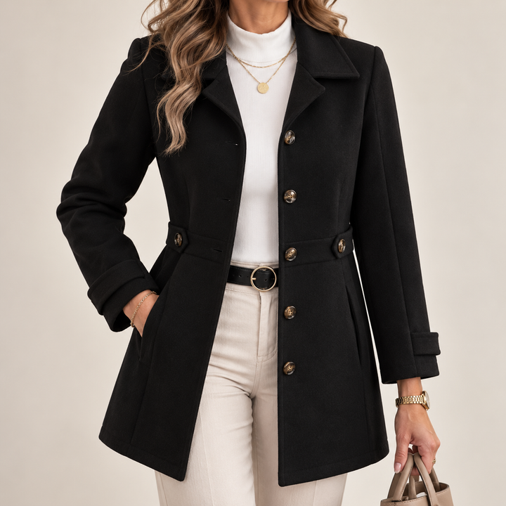 Ottieira - Button-Up Notched Lapel Longline Coat