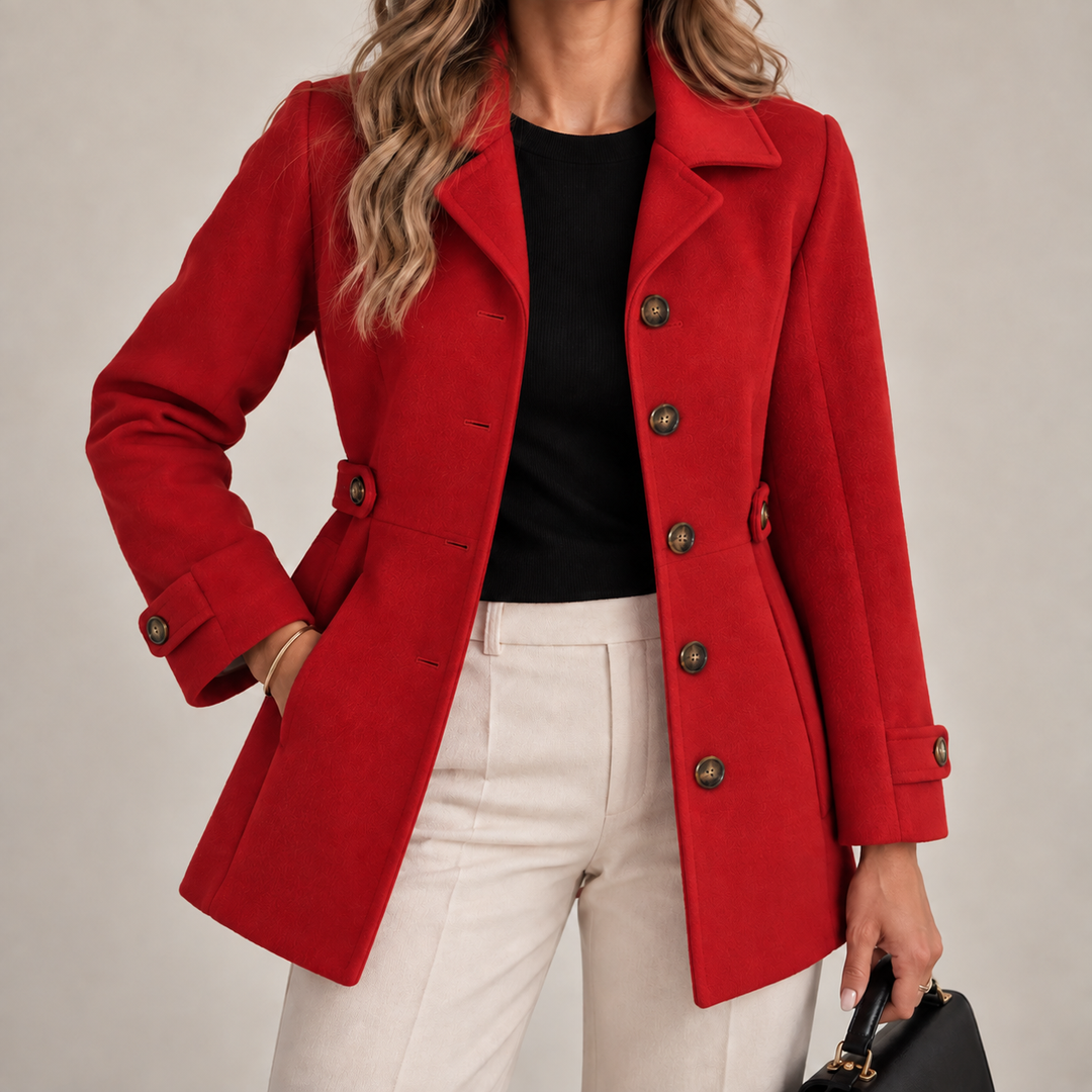 Ottieira - Button-Up Notched Lapel Longline Coat