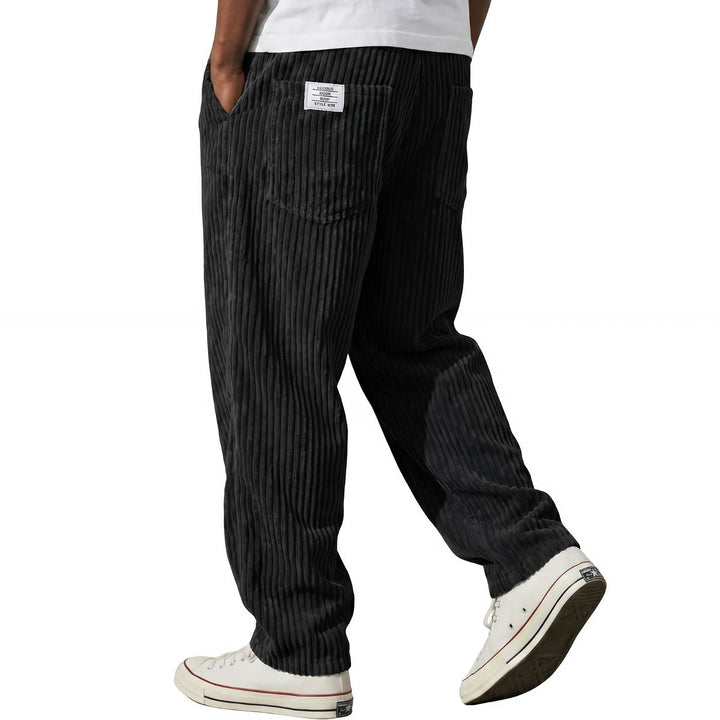 Paloinira - Pants with Wide-Leg Fit and Corduroy Texture