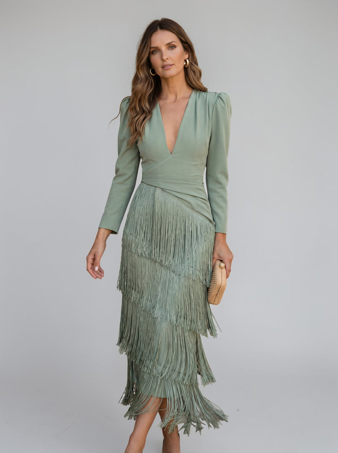 Rylanya - Elegant Fringed Dress