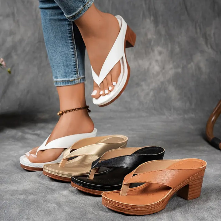 Cinzia - Comfortable Sandals With Thick Heel