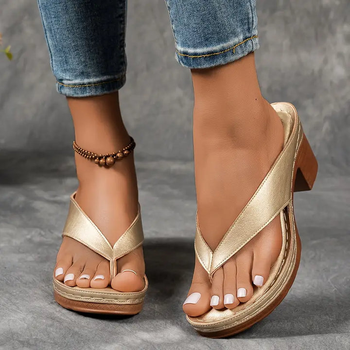 Cinzia - Comfortable Sandals With Thick Heel