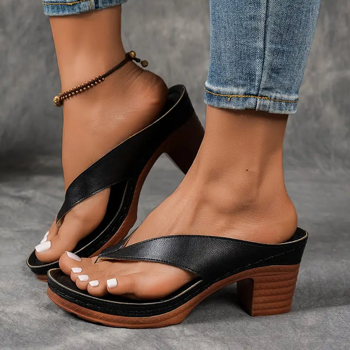 Cinzia - Comfortable Sandals With Thick Heel