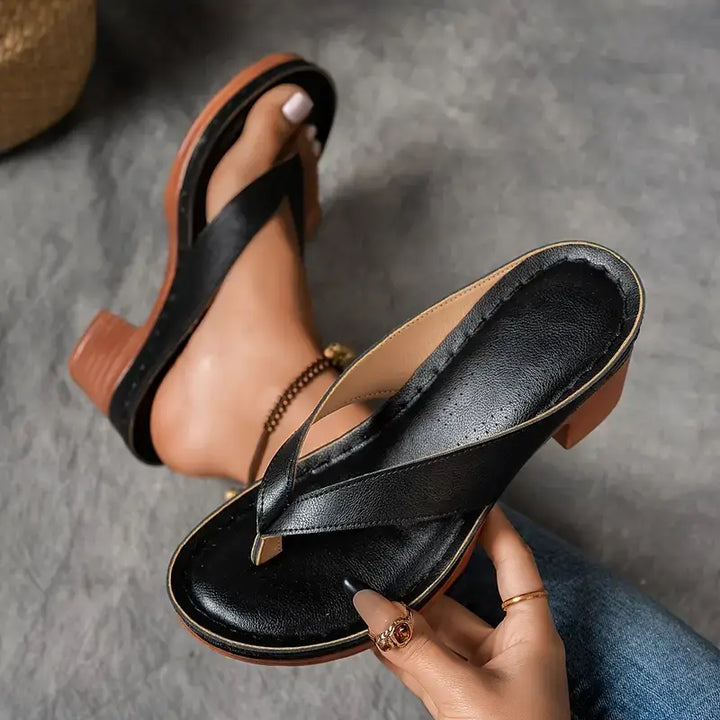 Cinzia - Comfortable Sandals With Thick Heel