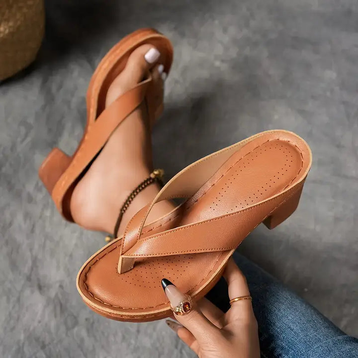 Cinzia - Comfortable Sandals With Thick Heel
