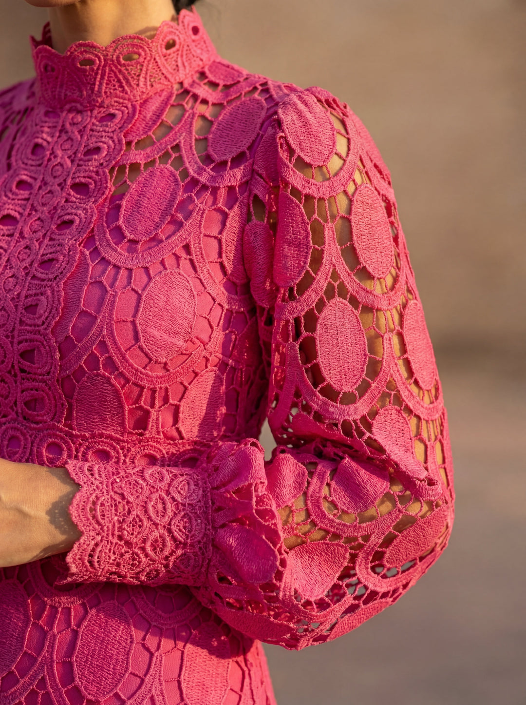 Maelle - Elegant Long Sleeve Lace Dress