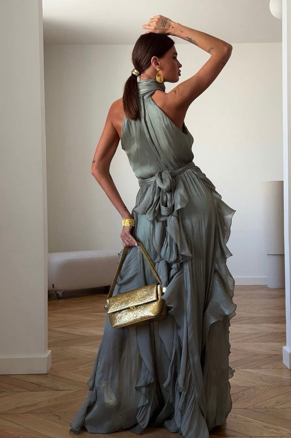 Nataly - Cascading Ruffle Maxi Dress