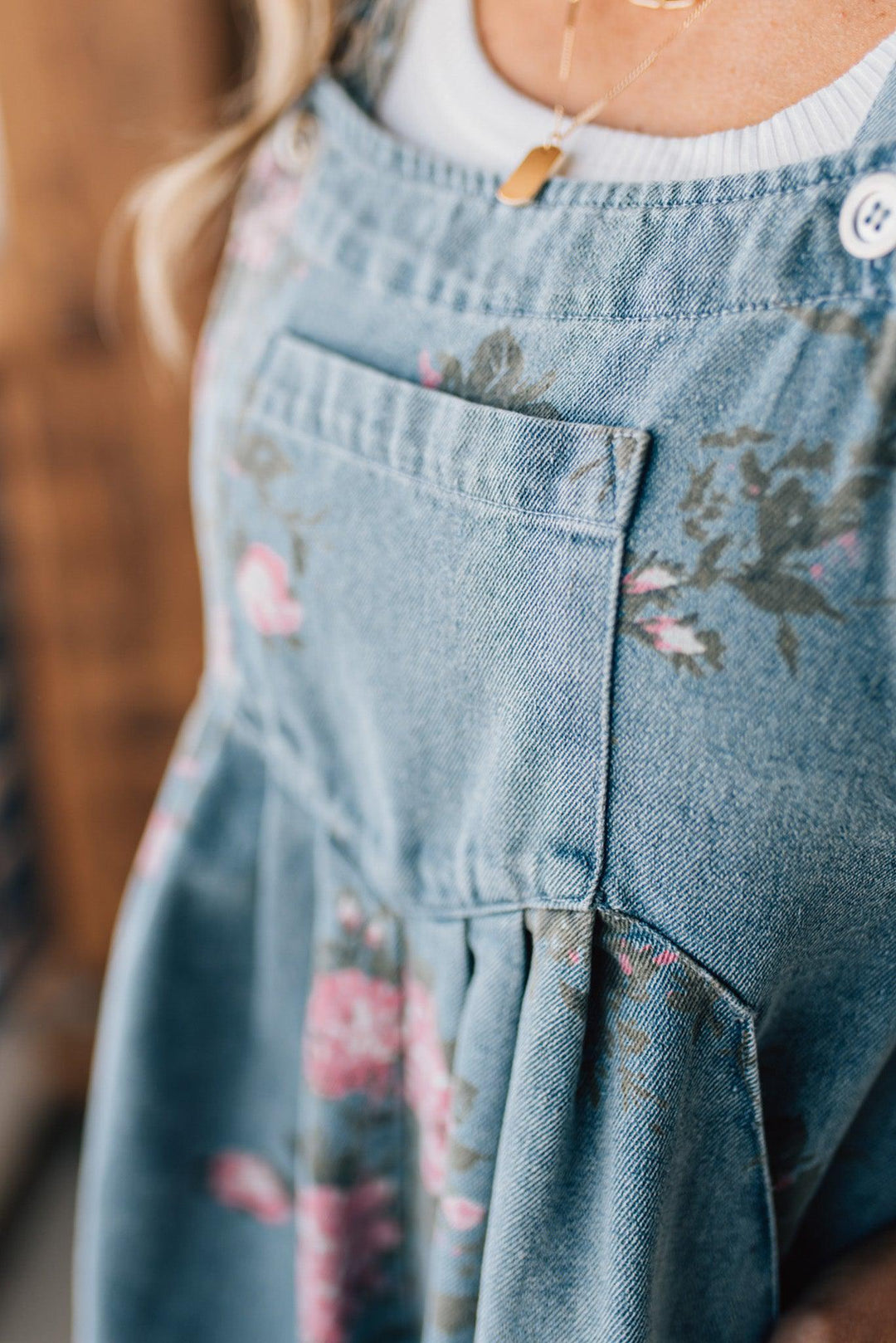 Katien - Floral Denim Jumpsuit