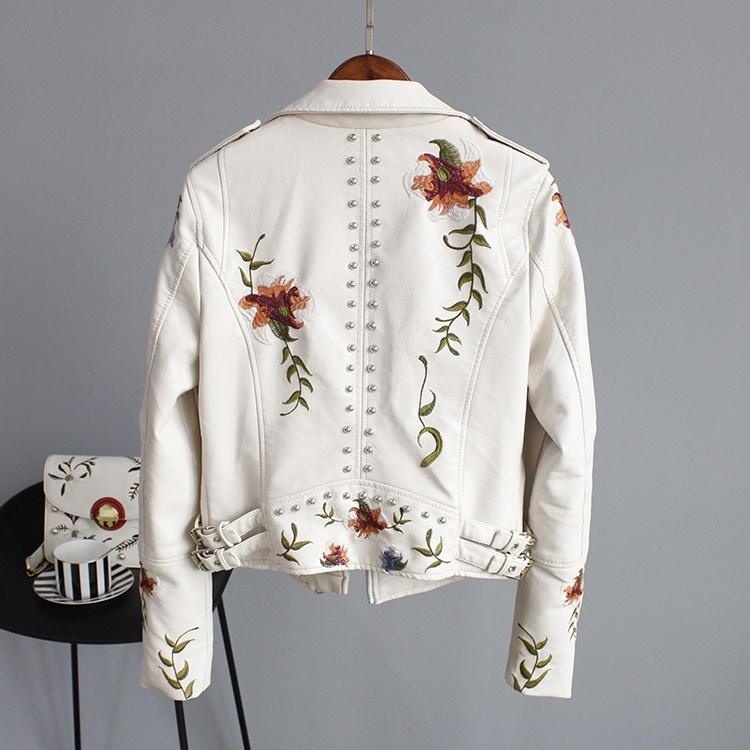 Kymber - Floral Leather Jacket