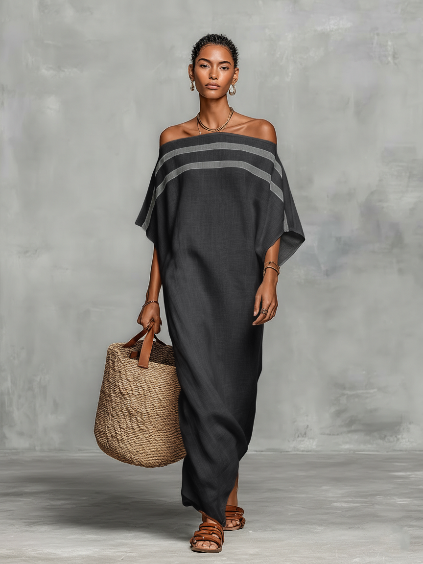 Vilina - Minimalist Linen Maxi Dress