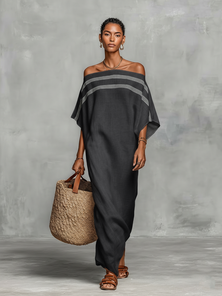 Vilina - Minimalist Linen Maxi Dress