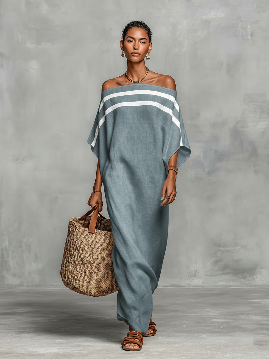 Vilina - Minimalist Linen Maxi Dress