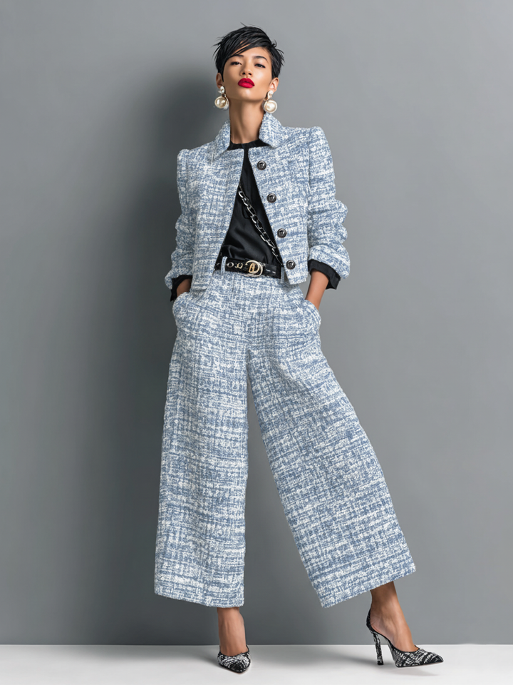 Elenea - Stylish Long Sleeved Jacket And Casual Pant
