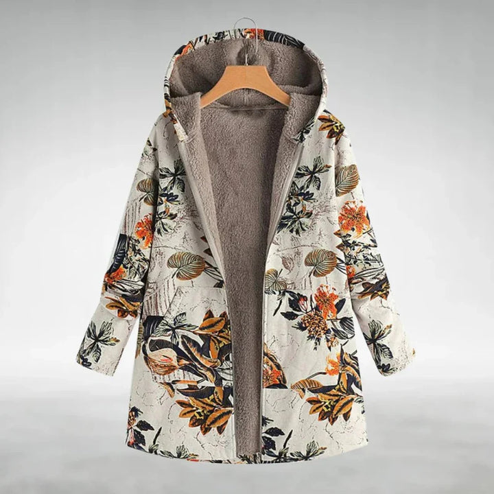Panida - Stylish Floral Fleece Jacket With Floral Pattern