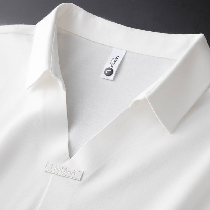 Jeorge - Elegant Cotton And Silk Polo Shirt