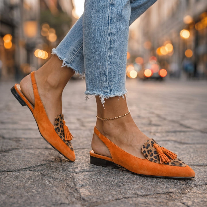 Eveliina - Slingback Tassel Pointed Flats