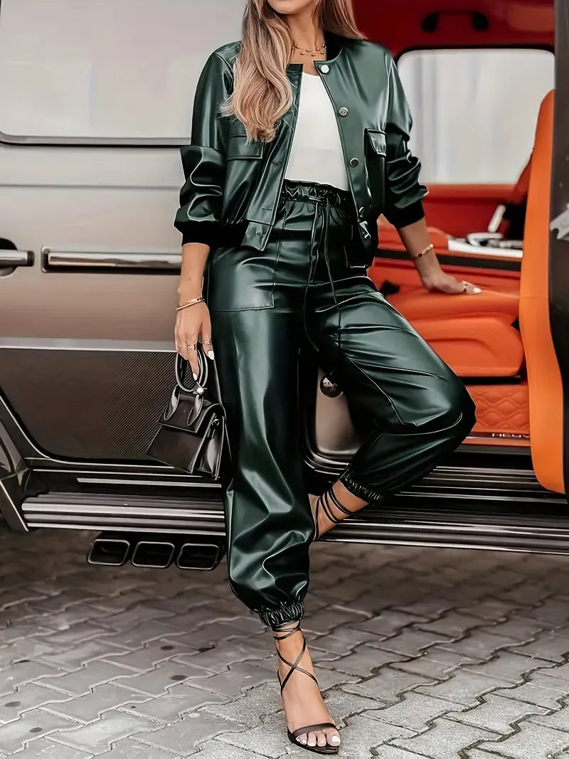 Tabea - Leather Two Piece Set