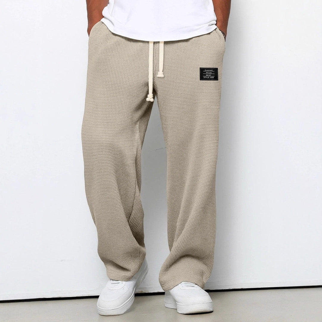 Lumapro - Wide Legs Loose Pants With Adjustable Waist