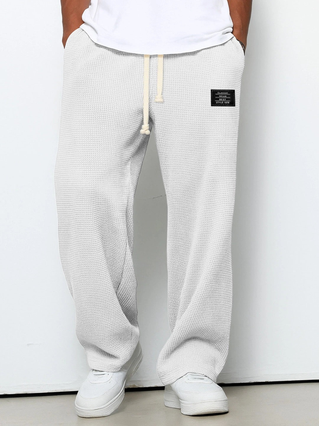 Lumapro - Wide Legs Loose Pants With Adjustable Waist