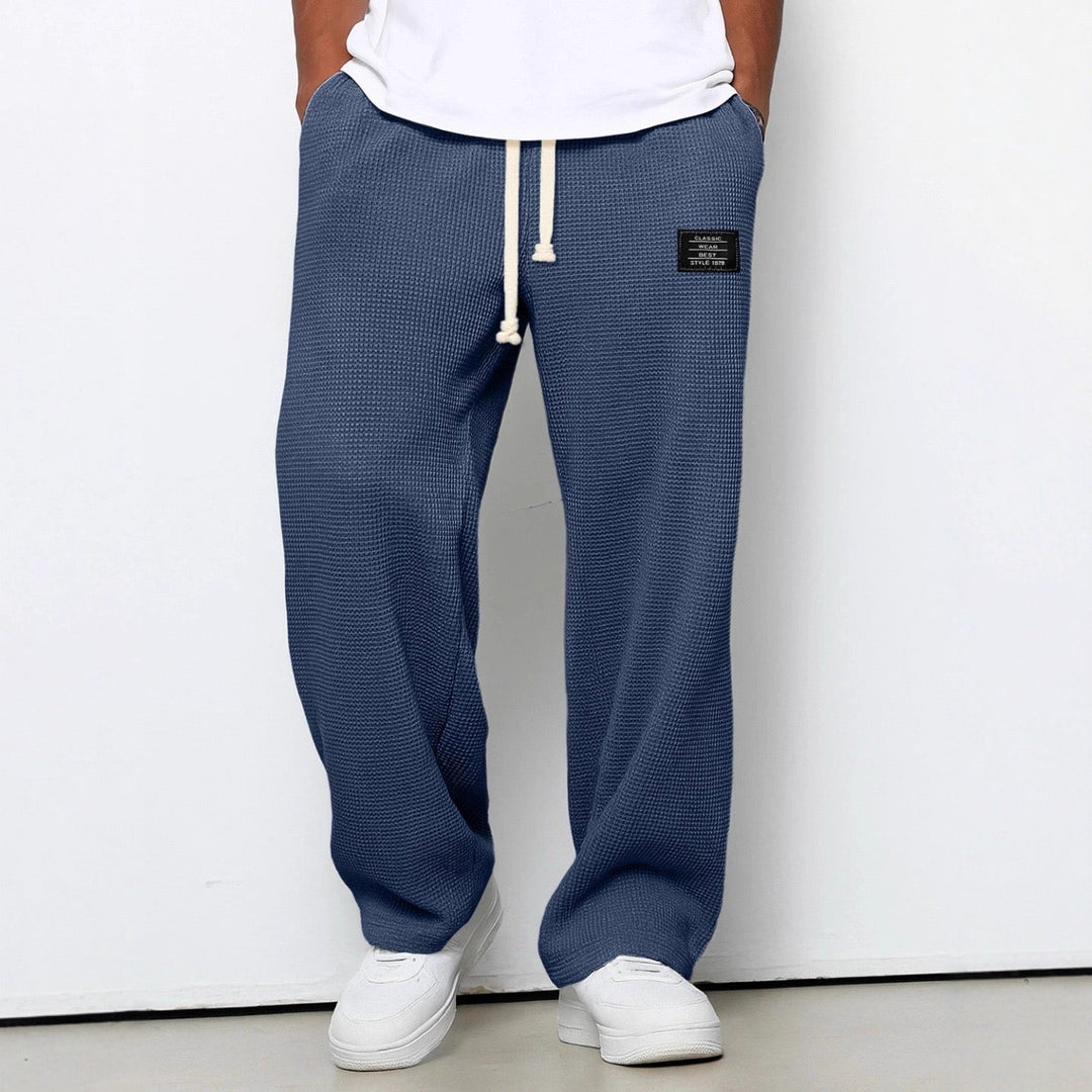 Deslan - Wide Legs Loose Pants With Adjustable Waist