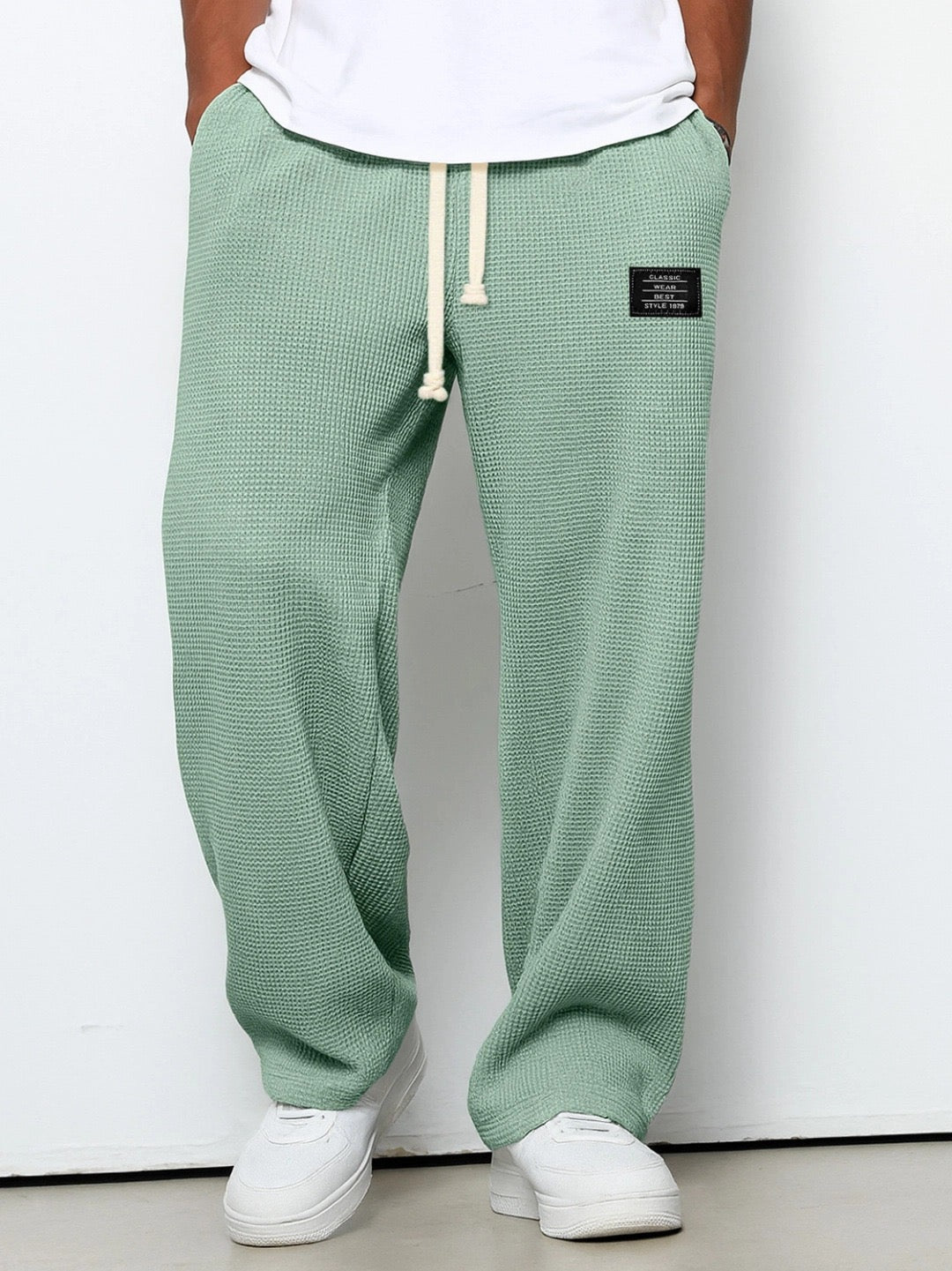 Lumapro - Wide Legs Loose Pants With Adjustable Waist
