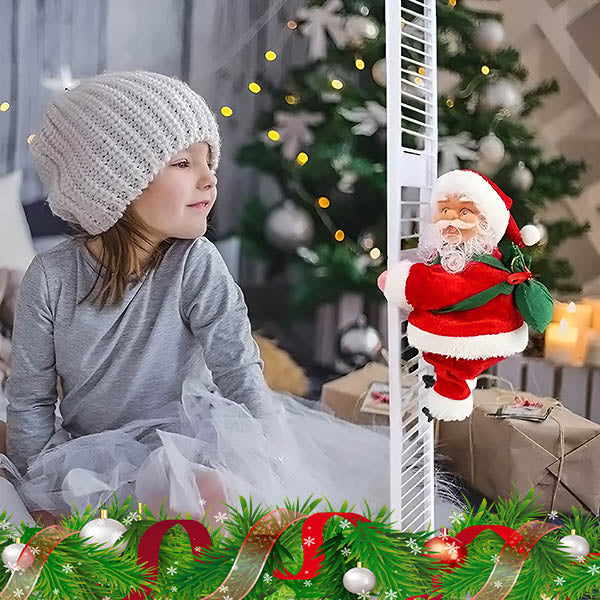 ClimbingLadder - Santa Claus Climbs up the Ladder