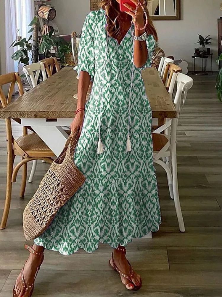 Verute - Floral Velvet Maxi Dress