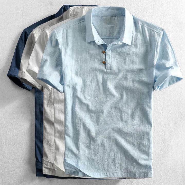 Damien - Linen Polo Shirt