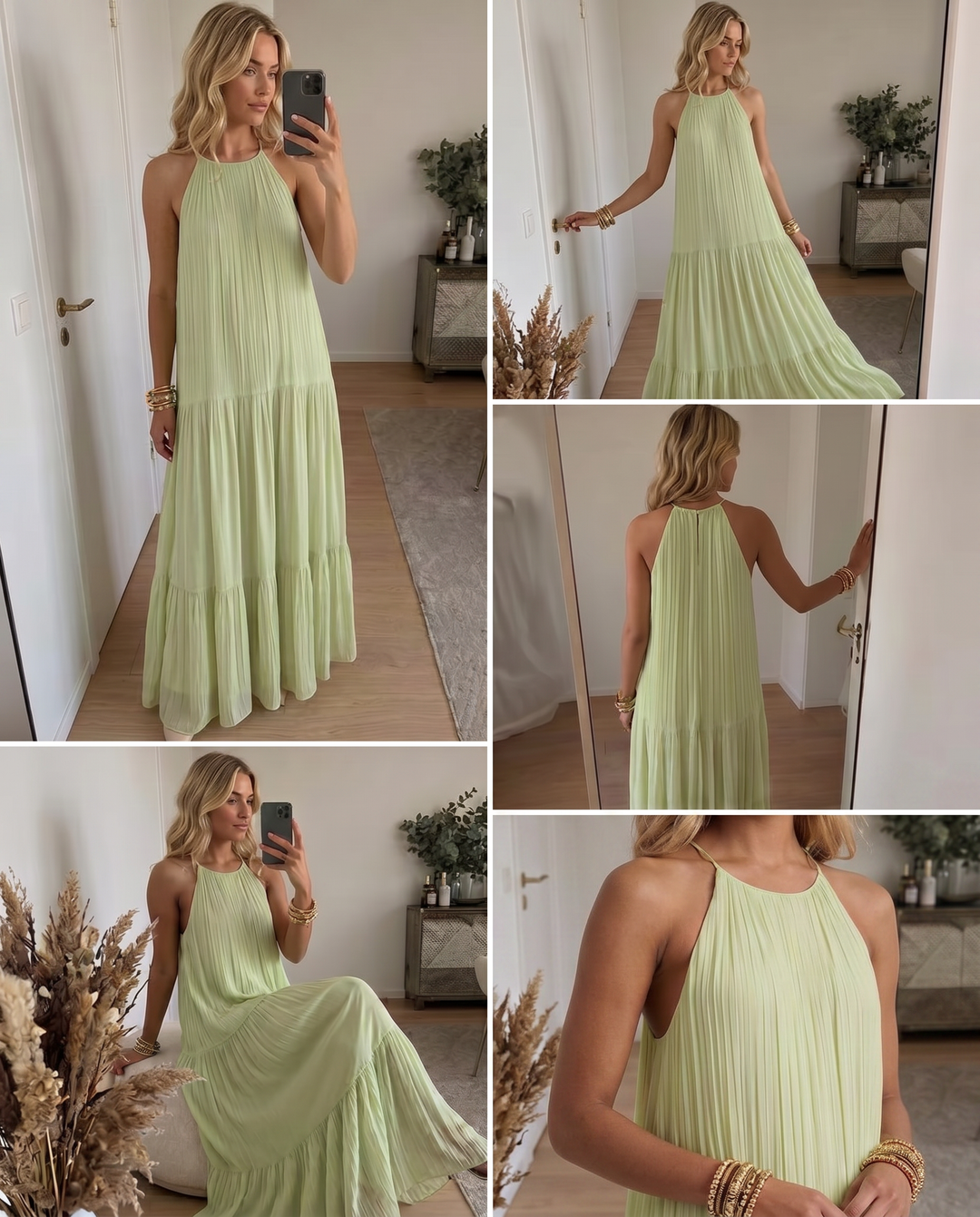 Frazier - Sleeveless Pleated Maxi Dress