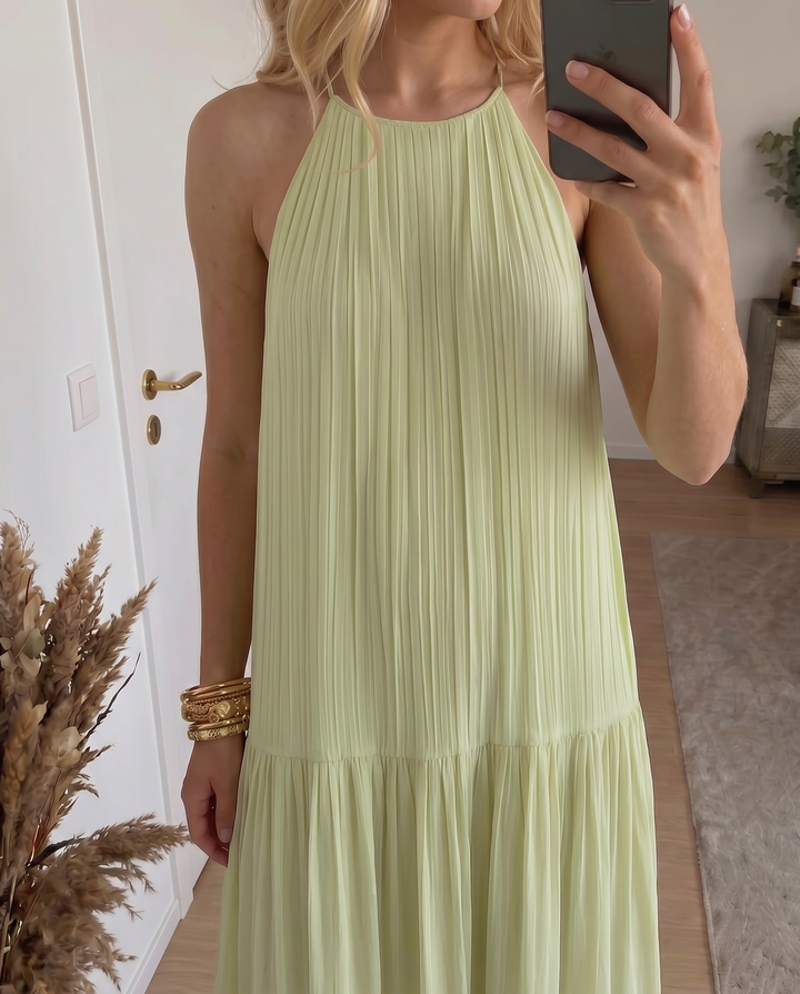Frazier - Sleeveless Pleated Maxi Dress