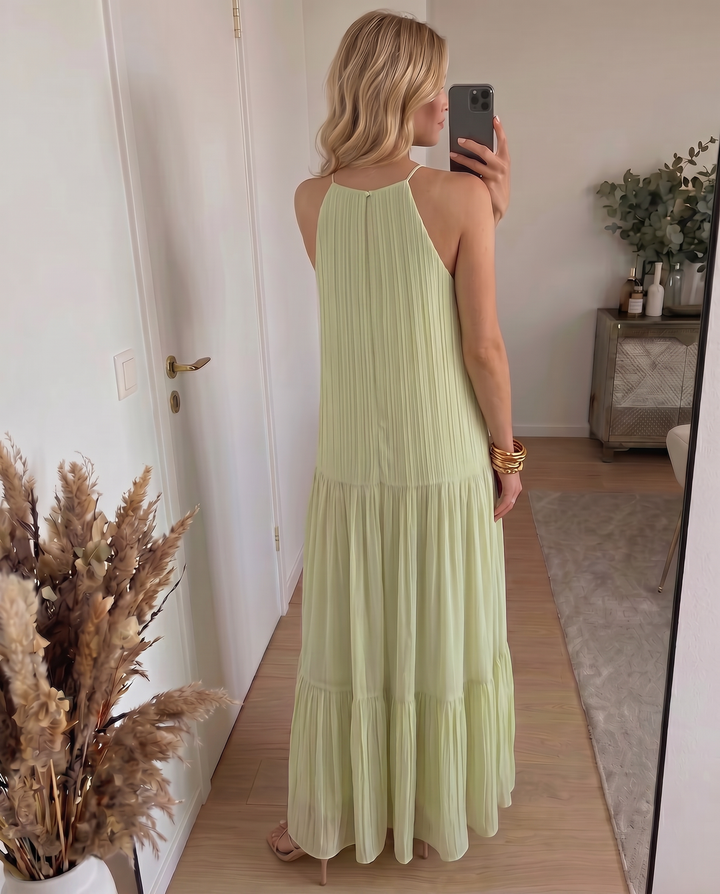 Frazier - Sleeveless Pleated Maxi Dress