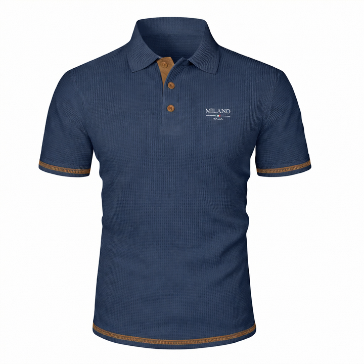Arsen - Short Sleeve Textured Polo Shirt
