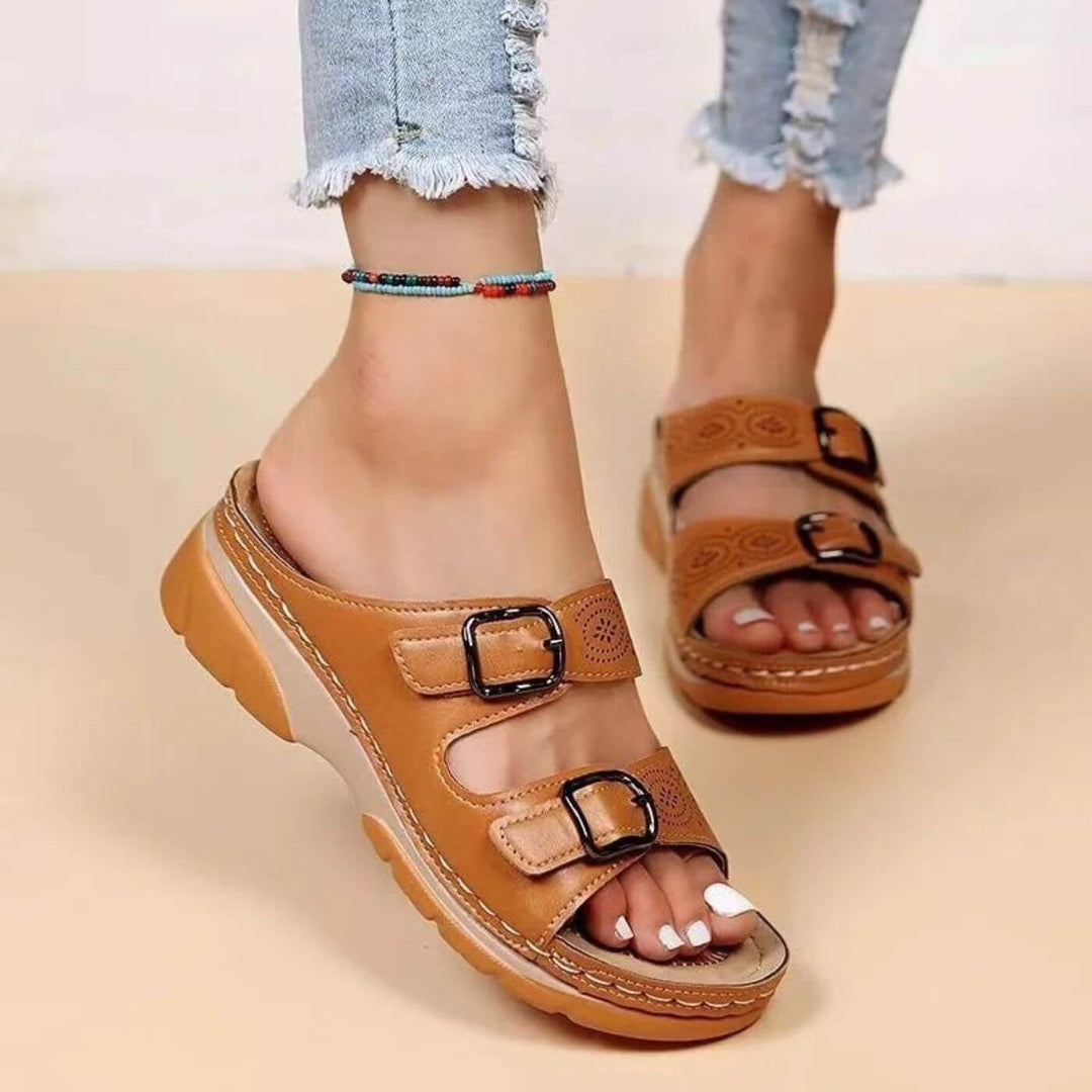 Yadira - Double Buckle Orthopedic Sandals