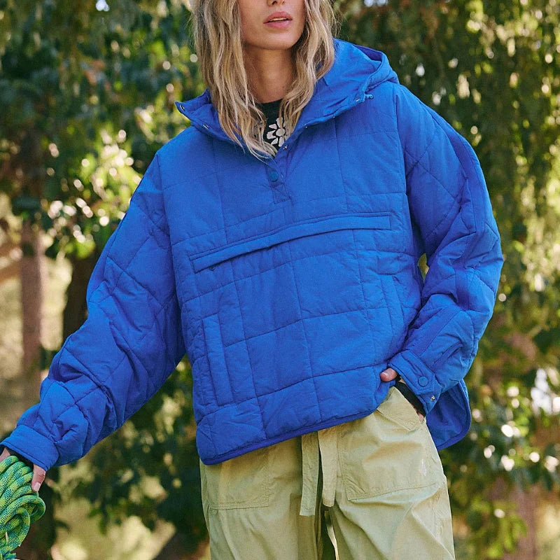 Merve - Elegant Long Sleeve Puffer Jacket