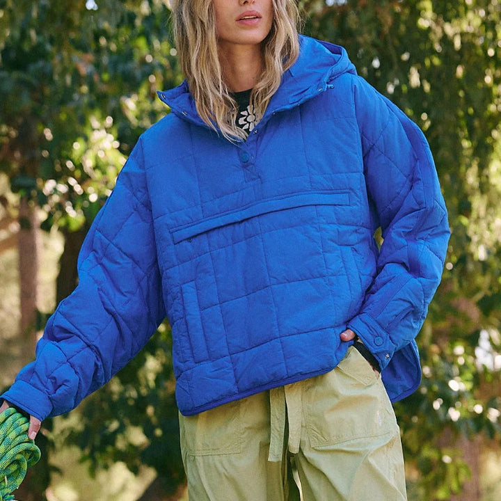 Merve - Elegant Long Sleeve Puffer Jacket